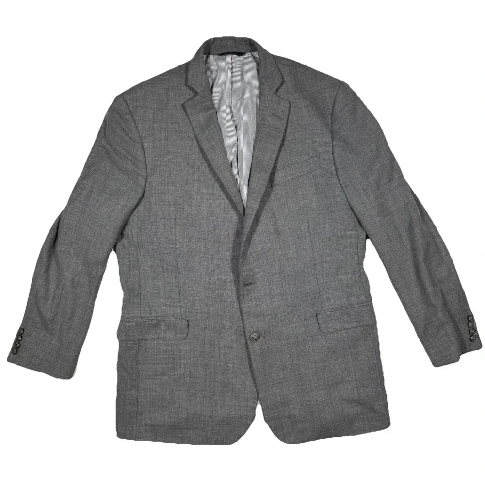 Brooks Brothers Explorer Regent Fit Blazer Mens 44L Gray 88% Wool